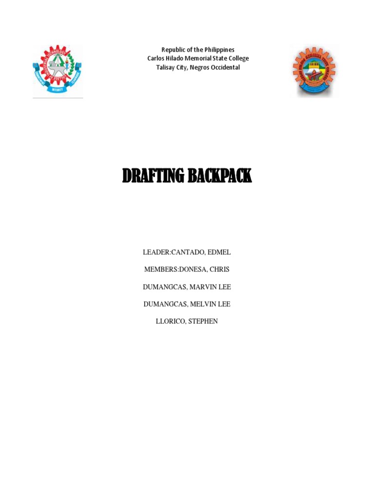 Drafting Backpack Design for Students | PDF
