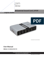 Channel USB External Sound Card - Usermanual