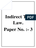 Indirect Tax Law - Paper III