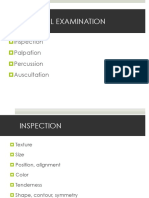 Physical Exam Guide for Inspection, Palpation, Percussion & Auscultation