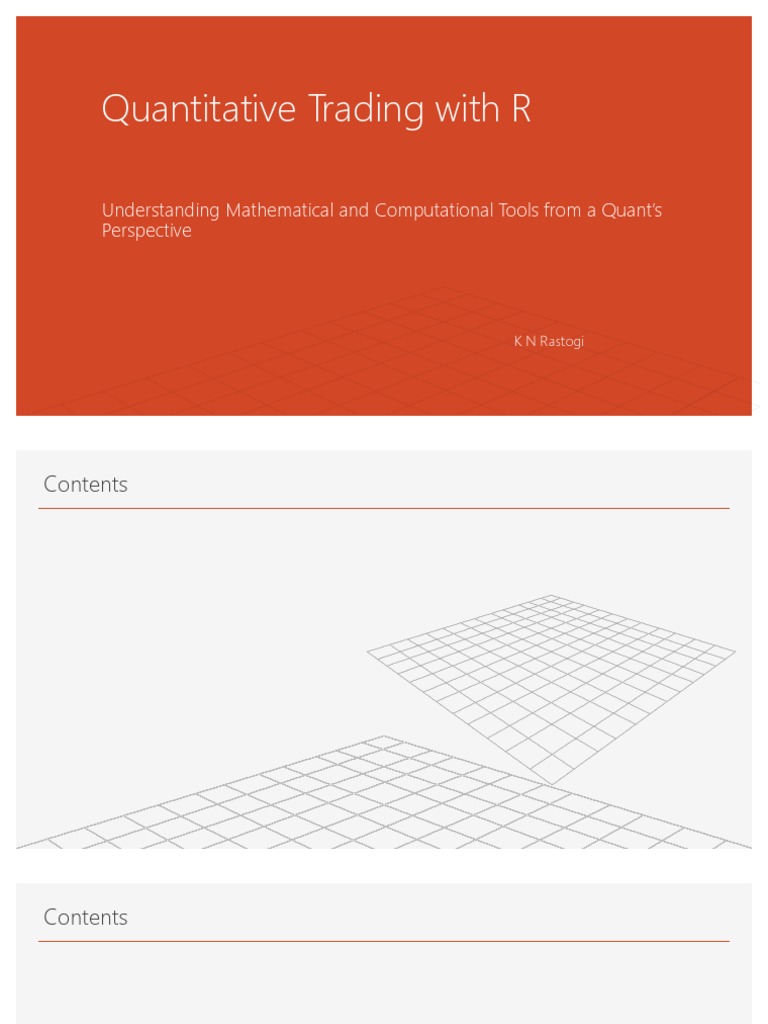 Quantitative Trading With Re | PDF | Business | Computers
