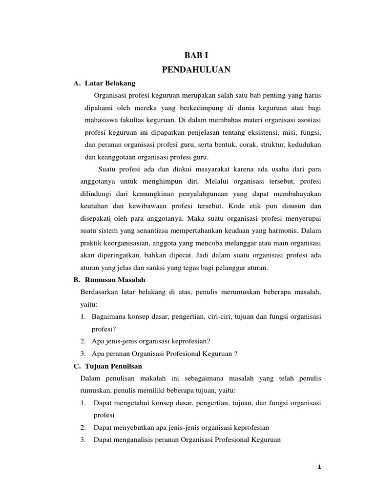 Makalah Organisasi Profesi Keguruan