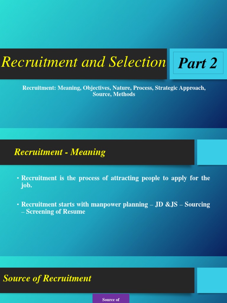 Recruitment and Selection Process Guide | PDF | Recruitment | Interview