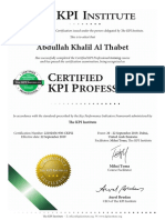C KPI Certified Abdullah Khalil Al Thabet