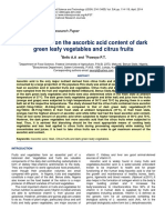 Effect of Heat On The Ascorbic Acid Cont PDF