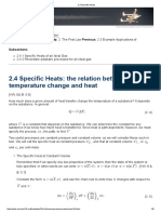 2.4 Specific Heats: The Relation Between Temperature Change and Heat