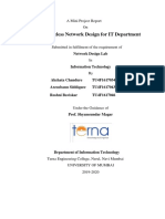 Wireless Network Design For IT Department: A Mini Project Report On