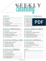 Cleaning Checklist