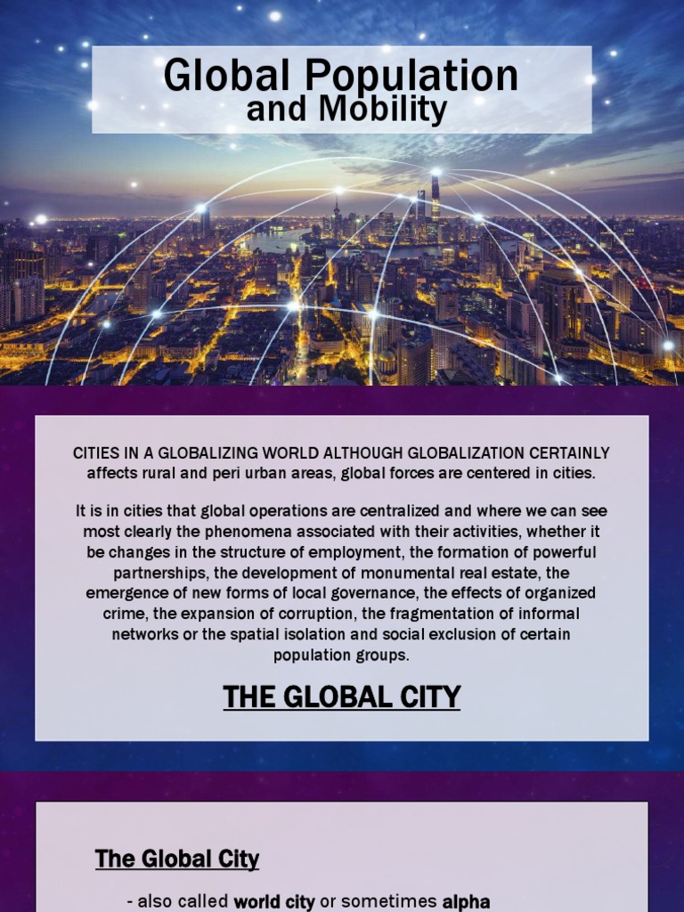 Global Population and City Dynamics | PDF | Human Migration | Demography