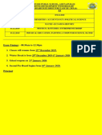 First Pre-Board Date Sheet For Class Xii (2019-20)