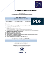 South African Maths Olympiad Grade 8 Questions