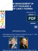 Change Management in Hewlett Packard & Role of Carly Fiorina