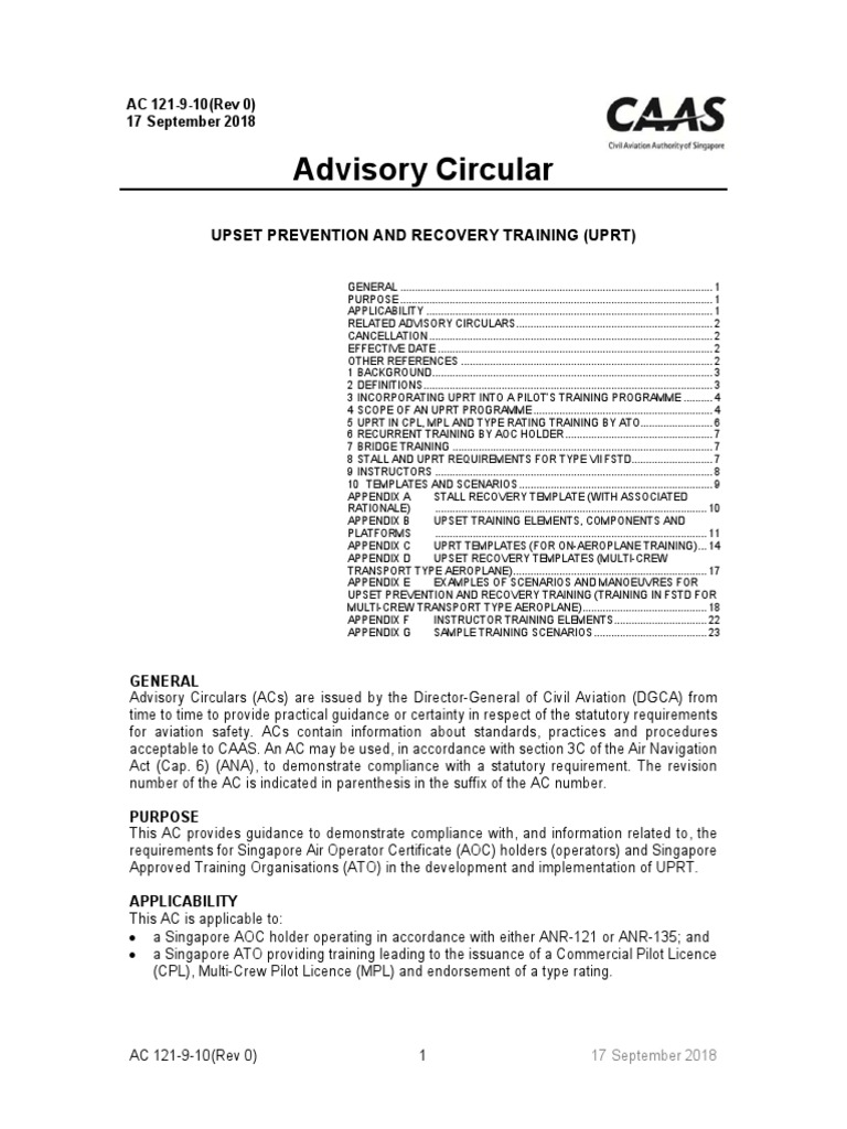UPRT Guidance for AOC and ATO Holders | PDF | Airplane | Aerospace