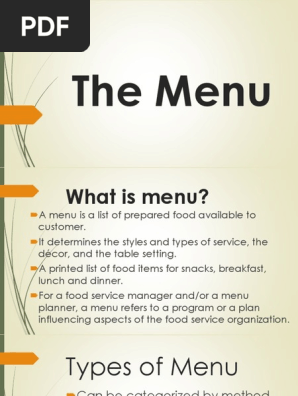 The Menu