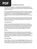 Smart Warehouse- The Warehouse of the Future