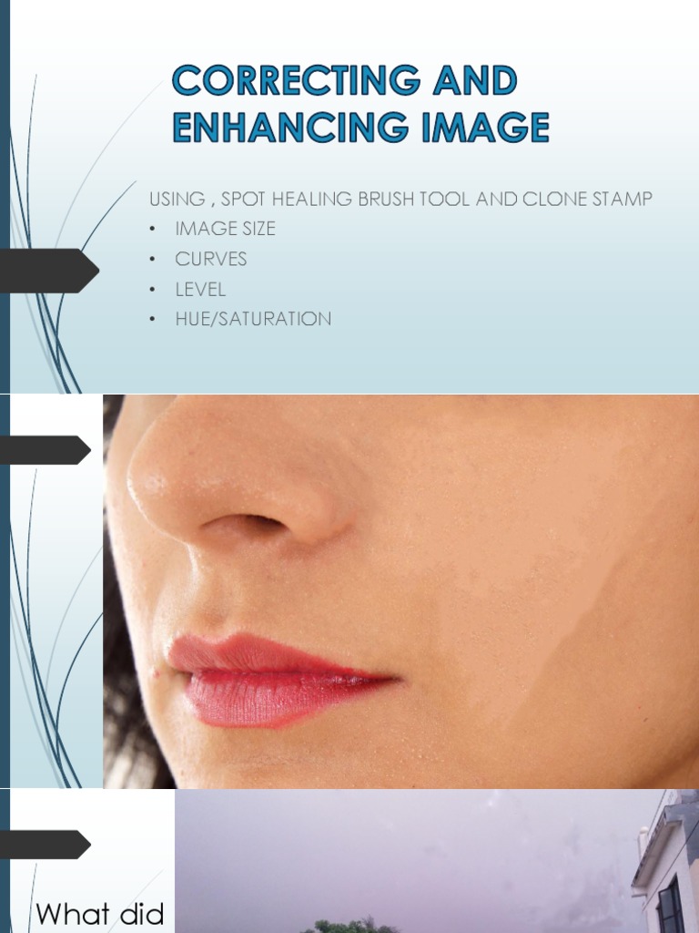 Correcting and Enhancing Image | PDF | Adobe Photoshop | Imaging