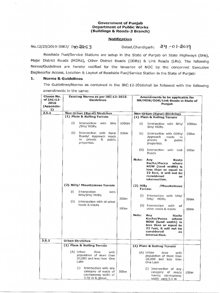 New Rules For PWD Noc in Punjab | PDF | License | Road