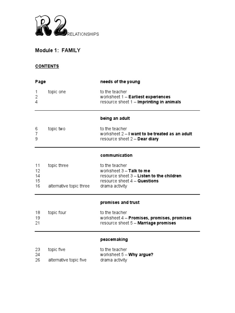 Module 1: FAMILY: Relationships | PDF | Wedding | Wife