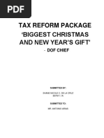 Tax Reform Package Biggest Christmas and New Year'S Gift': - Dof Chief