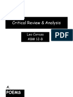 Critical Review Analysis