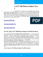 Free Dr. Jang's SAT 800 Physics Subject Test PDF Download