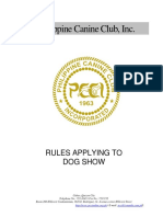 Philippine Canine Club, Inc.: Rules Applying To Dog Show