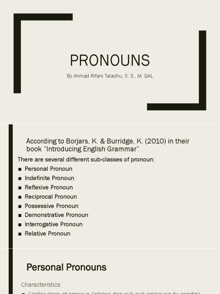 Understanding English Pronouns Explained | PDF | Pronoun | Grammatical ...