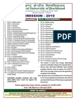 Admission Leaflet 2019 Central University of Jharkhand