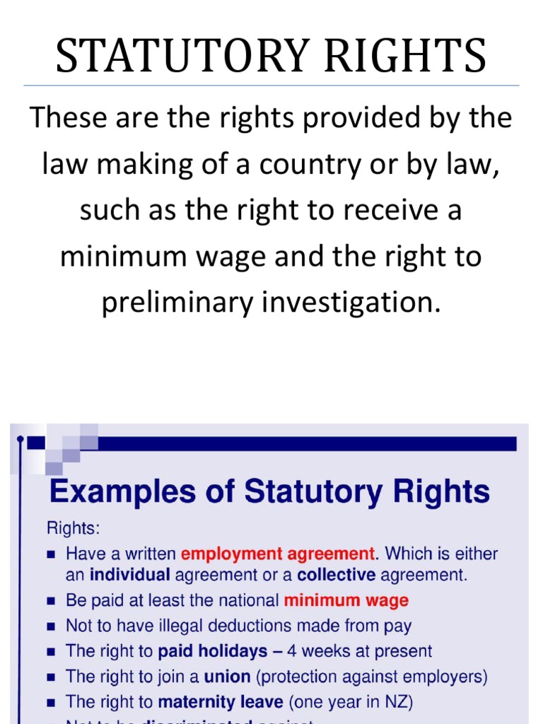 Statutory Rights Definition PDF
