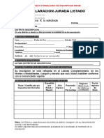 Declaracion Jurada Infine Con Calificacion