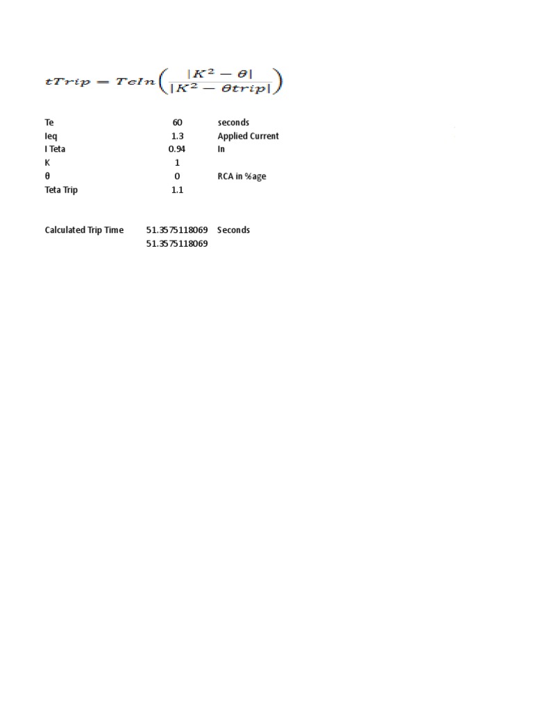 Thermal Overload Relay Calculation PDF