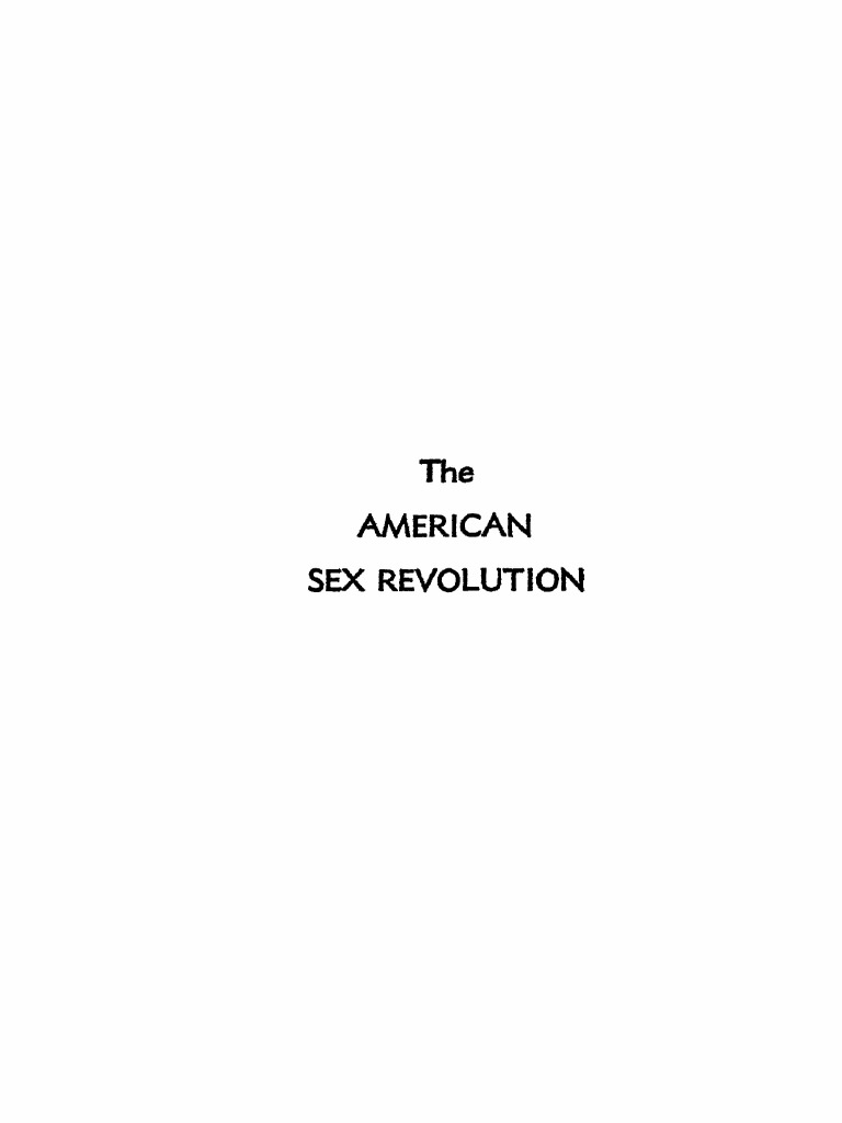 The American Sex Revolution Pdf