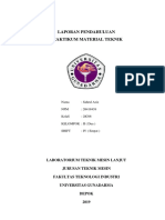 Laporan Praktikum Material Teknik FTI Univeristas Gunadarma