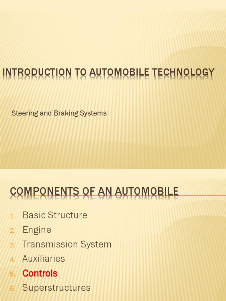 Steering and Braking Systems Overview | PDF | Brake | Steering