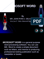 Microsoft Word: Mr. John Ryan C. Dela Cruz
