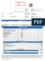 Smart Drive Two Wheeler Insurance Policy: Certificate of Insurance Cum Schedule