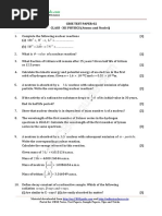 12 Physics Atoms and Neclei Test 02 PDF