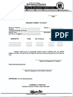 Request Permit To Study Form 1