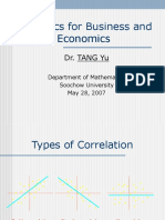 Statistics For Business and Economics: Dr. Tang Yu
