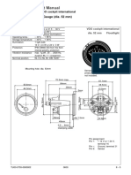 Technical Product Manual: 6! Electric Pressure Gauge (Dia! 52 MM)