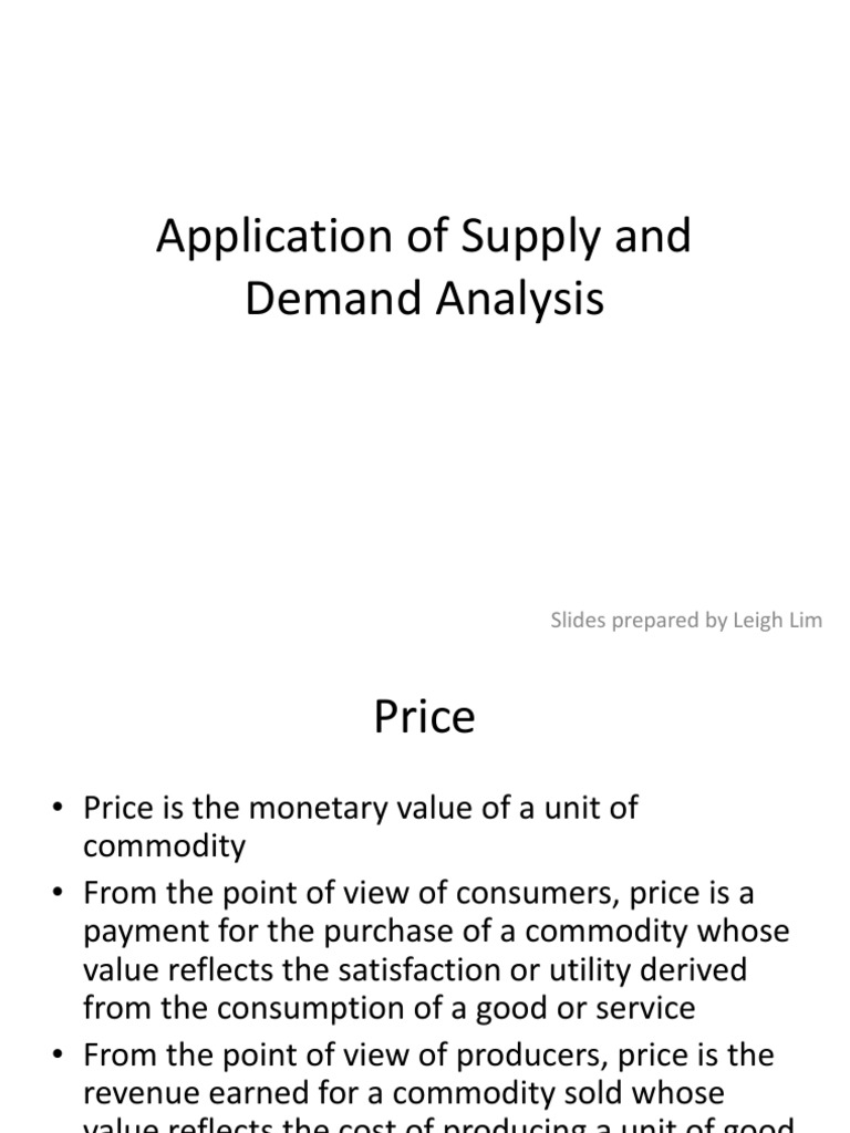Supply and Demand Analysis Overview | PDF | Supply And Demand | Demand ...