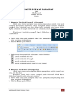 Mengatur Format Paragraf