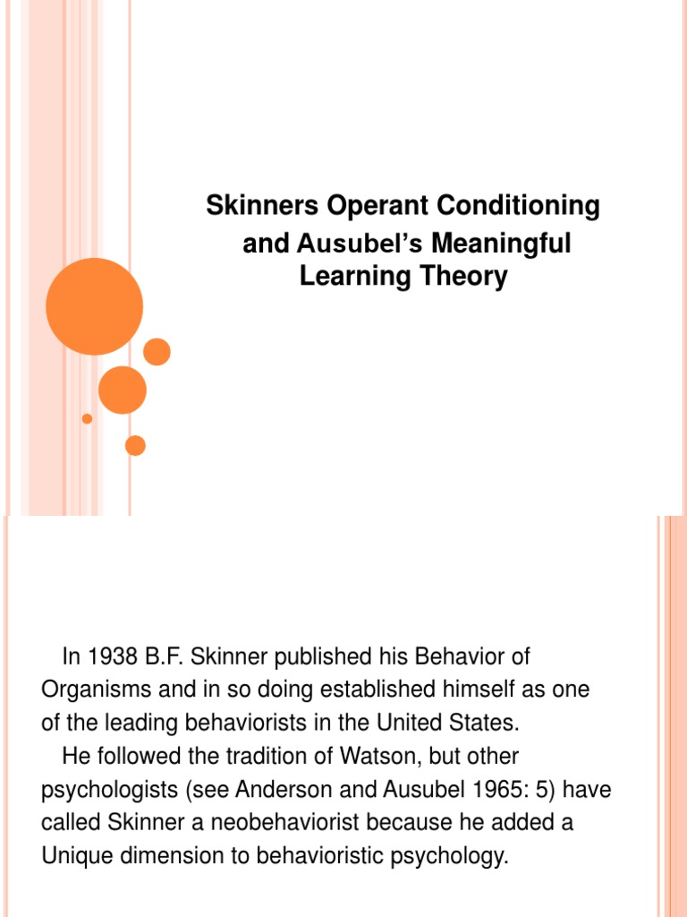 Skinners Operant Conditioning Chapter4 2 PDF Behaviorism Reinforcement