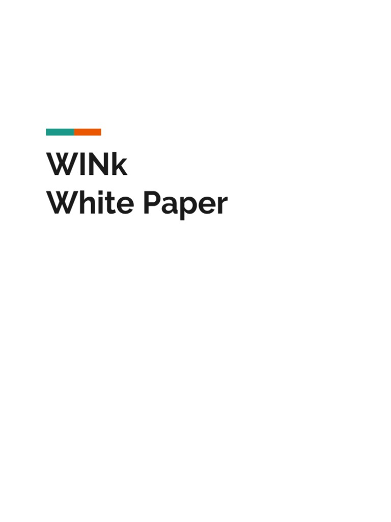 WINK Whitepaper ZH CN | PDF | License | Cryptocurrency