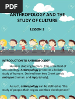 Anthropology and The Study of Culture