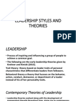 Leadership Styles and Theories