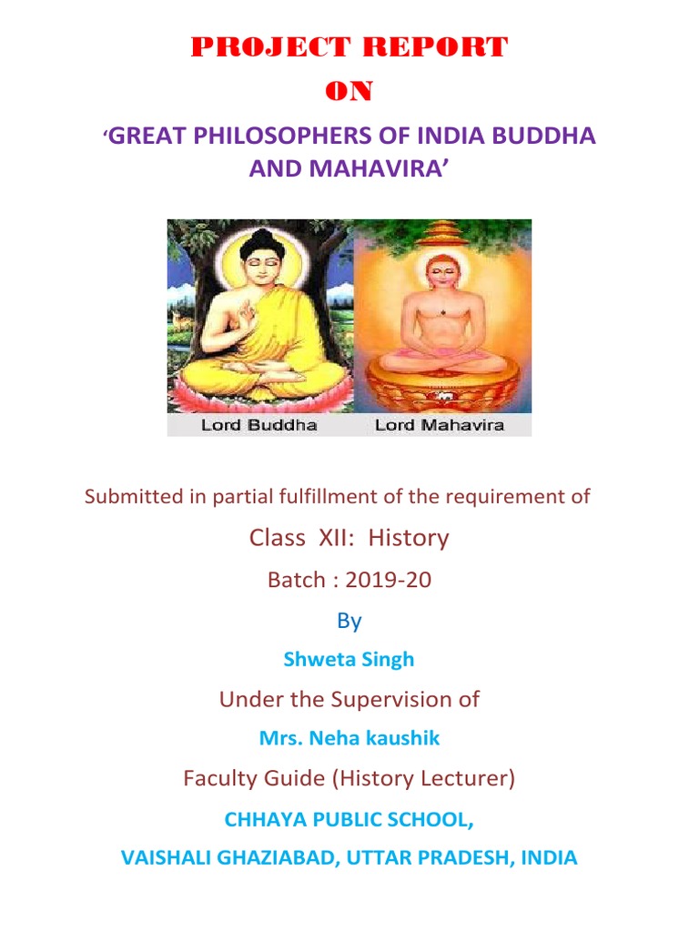 Great Philosophers: Buddha and Mahavira | PDF