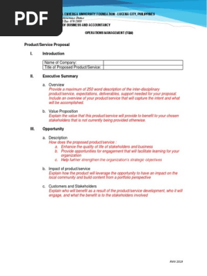 Product Proposal