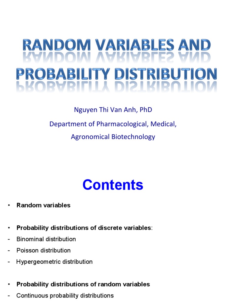 Probability Distributions Guide | PDF | Probability Distribution ...