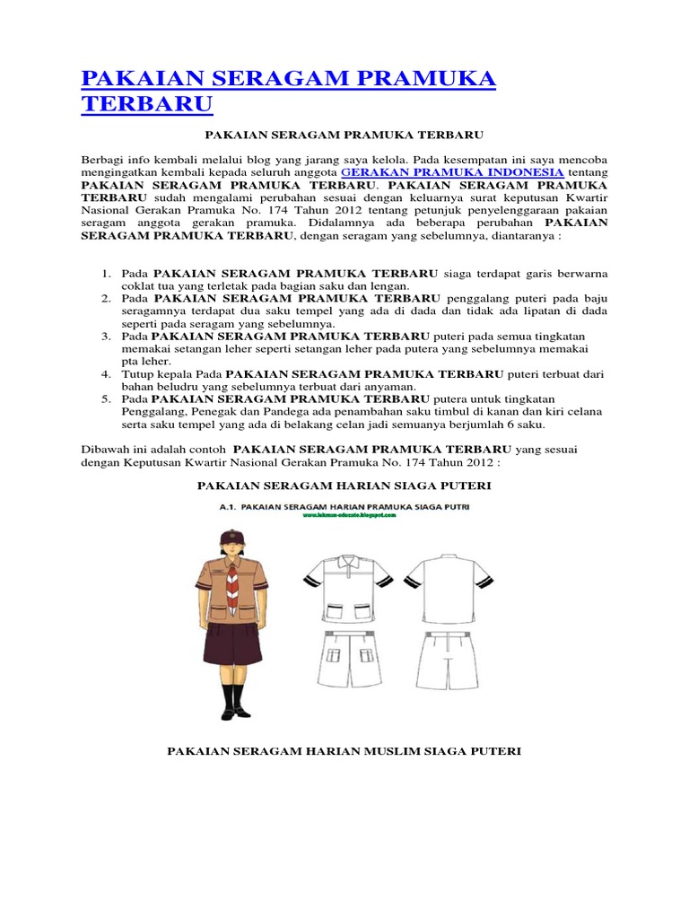 Model Pakai Pramuka Terbaru | PDF